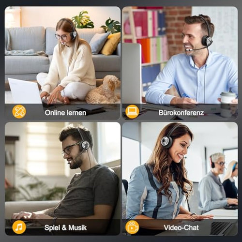 Auriculares Usb Mairdi Con Micrófono Para Pc,