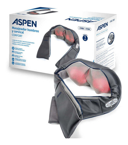 Imagen 2 de 2 de Masajeador Cervical Y Hombros Con Calor Aspen - Ch&c 3100