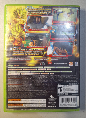 Dragon Ball Z: Ultimate Tenkaichi - Xbox 360 Físico (Usado)