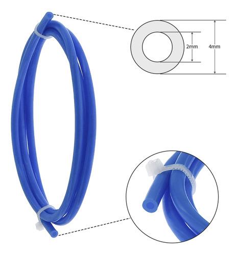 Kit De Impresora 3d Bowden Tubing, Manguera De Ptfe De 2 Met