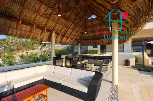 Cad Villa Emiliano. Con Terraza Con Alberca, Sala, Comedor, Bbq Y Vista A La Bahía De Acapulco