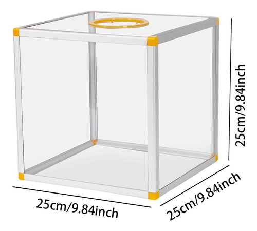 Caja Transparente Para Rifa 25x25x25cm Seis Lados Despejados