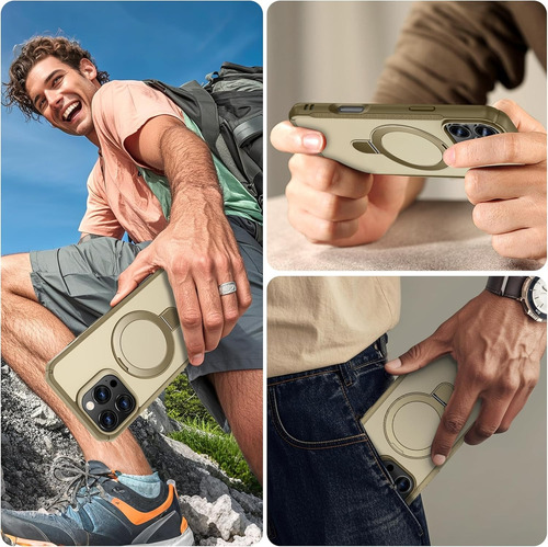 Funda Magnética Anillo Soporte Uso Rudo Para iPhone 12/13/14