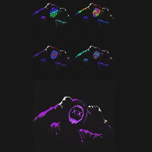Máscara Led Leve Iluminada Máscara Luminosa Com Brilho