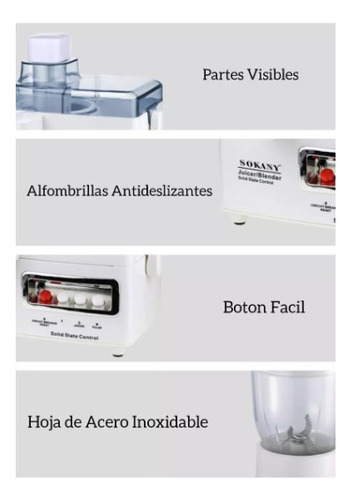 Jugera Picadora Extractor Exprimidor De Jugo 4 En 1 Y 800w