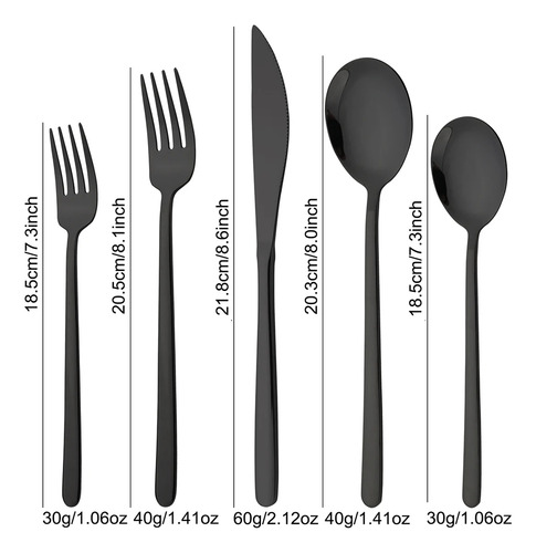 Colheres, Faca De Mesa Dourada, Garfo De Sobremesa, 20 Unida