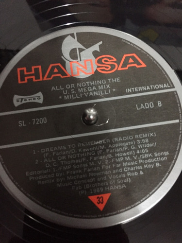 Milli Vanilli - All Or Nothing Megamix - Maxi Single 90s (Usado)