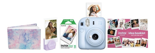 Cámara Fujifilm Instax Mini 12 Azul Pastel Con Accesorios 