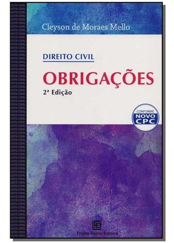 Direito Civil: Obrigações - 02ed/18, De Mello, Cleyson De Moraes. Editora Freitas Bastos Em Português