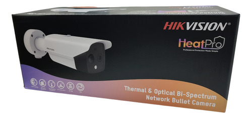 Câmera Hikvision Ip Bullet Térmica Ds-2td2628t-7/qa Cor Branco