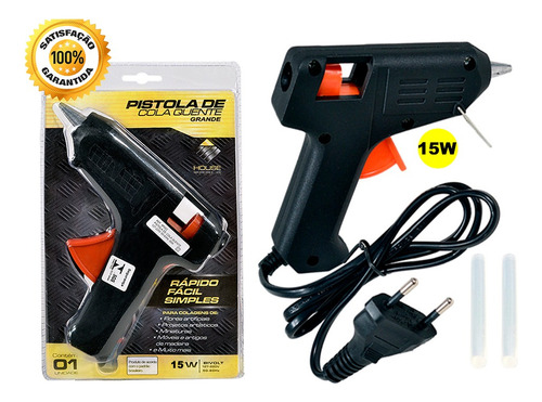 Pistola Cola Quente Silicone 15w Bivolt Artesanato Grande.