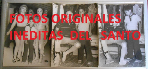 3 Originales Y Raras Fotos Del Santo Enmascarado De Plata 