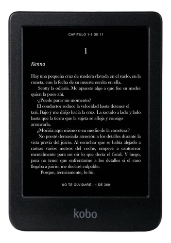 Lector E Reader Kobo Clara Bw Negro Con Funda Verde