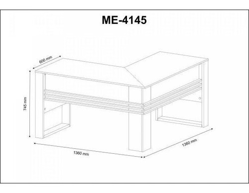 Mesa de oficina Charme Espresso Furniture L Jj