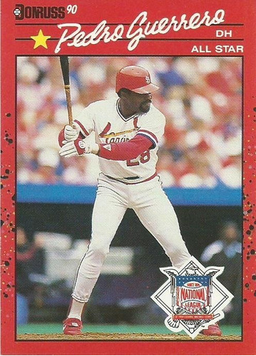 Barajita Pedro Gerrero Donruss 1990 #674 All Star Error 