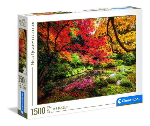 Rompecabezas Bosque En Otoño Lago Paisaje 1500 Pz Clementoni
