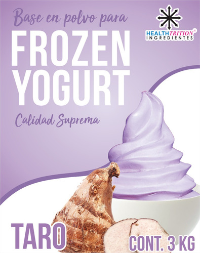 Base Para Helado Suave De Yogurt Taro Caja De 24kg
