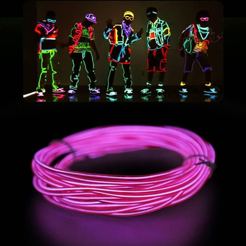 Purplecrystal Cable De Luces De Neón El, Lampara, 5m Luces Violeta
