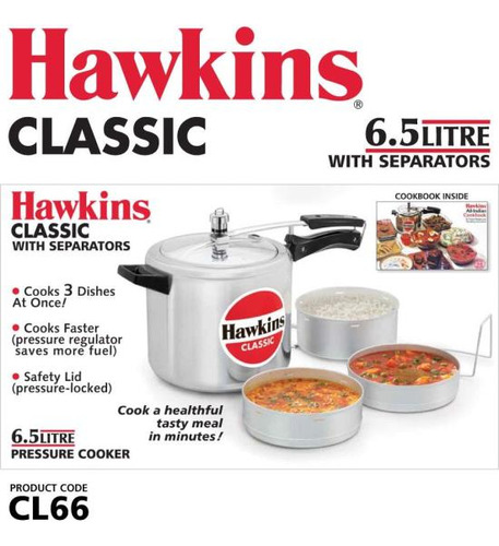 Olla A Presión Hawkins, 6,5 L Con Separador, Plata