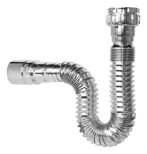 Sifón Flexible Metalizado Con Adaptador Para Instalación De