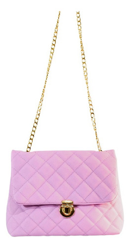 Bolso De Dama Dibella Bandolera Abollonado Asa De Cadena