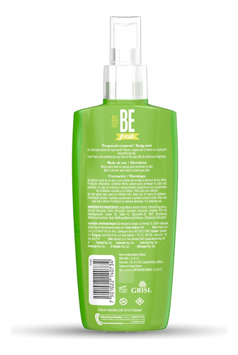Fragancia Corporal Be Grisi Fresh 250 Ml