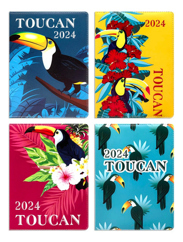 Agenda 2024 Tropical Tapa Lisa Varios Diseños Día Por Hoja