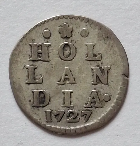 Moneda De Países Bajos (holanda), 2 Stuiver, Año 1727, E X (Usado)