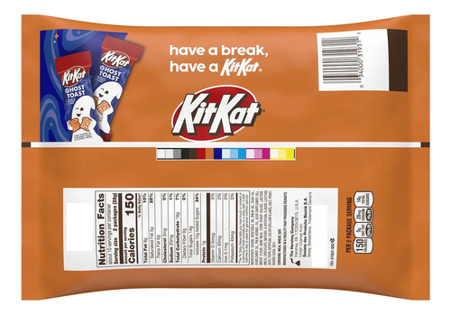Dulces Kit-kat Ghost Toast Edicion Halloween 277g Americano