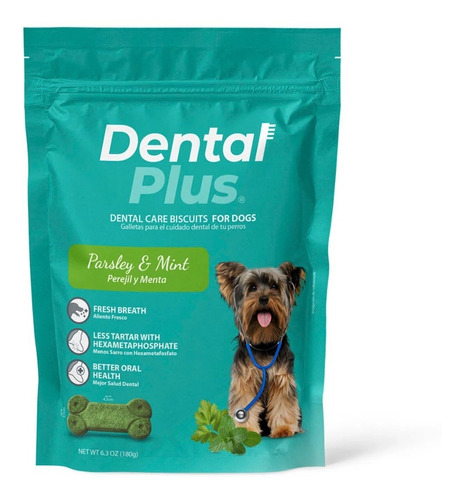 Dental Plus Perro Menta Perejil 180 Grs