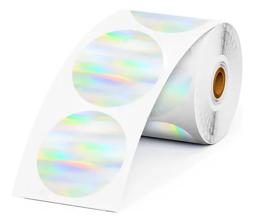 STARLIBOO Etiquetas Térmicas Holográficas Redondas De 3 Pulgadas, 200