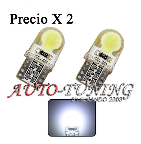 Led T10 W5w Posición 2 Smd Potente Siliconados 360 Grados