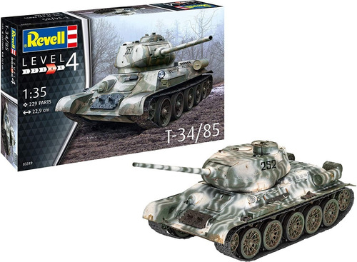 Tanque Soviético T-34/85 1/35 Model Kit Revell