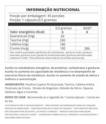 Pré Treino Power Tonus Com Taurina Guaraná E Cafeína Sem Sabor