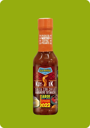 Aji Salsa Habanero Tatemado Kut-ik La Anita 150ml Picante
