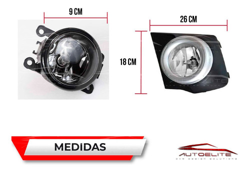 Imagen 3 de 10 de Kit Faros Niebla Mitsubishi L200 2016 2017 2018 2019 Biseles