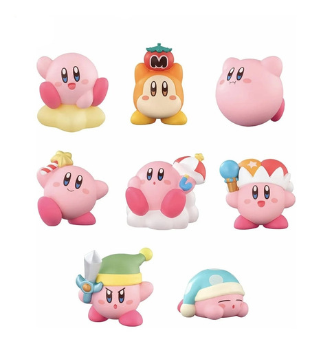 3 Random Box Juguetes De Goma Tipo Kirby Diferentes Modelos.