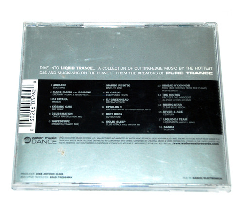 Liquid Trance Cd Dance Electronica Dj Sasha Paul Van Dyk C1 (Usado)