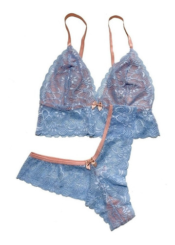 Kit 3 Conjunto Calcinha E Sutia S/ Bojo Lingerie Sexy Rd006