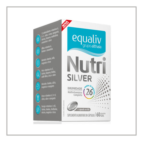 Kit Com 6 Vitaminas Nutri Silver 60cps Equaliv