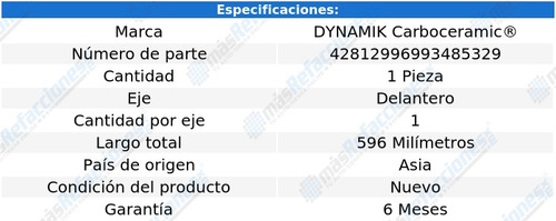 1 Sensor Para Balatas Delantero 320i L4 2.0l 13 Al 15