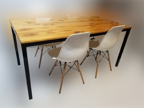 Imagen 3 de 6 de Mesa Comedor (140cm X 70cm) Estilo Industrial