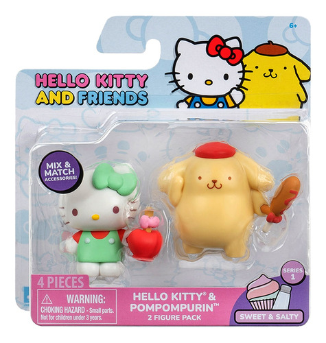 Hello Kitty Muñecos Pack De 2 Amigos Con Accesorios Licencia