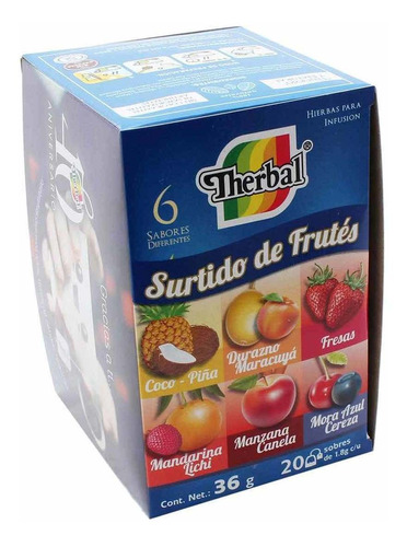 Te Therbal Surtido De Frutas 20 Sobres 686g