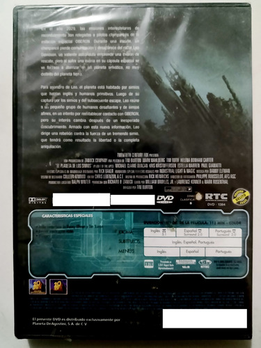 El Planeta De Los Simios Dvd Original Nuevo Cine De Accion (Usado)