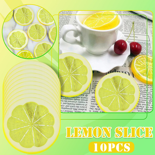 Decoración Realista De Frutas De Limón Amarillo De Plástico
