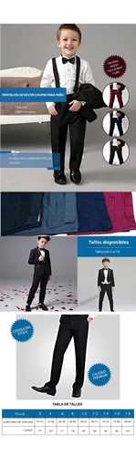 Pantalon de vestir chupin para niños new arrivals