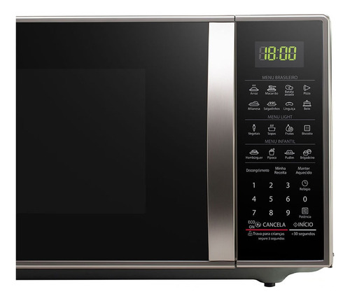 Micro-ondas Lg 30l Prata 800w Limpa Fácil Ms3043br 110v