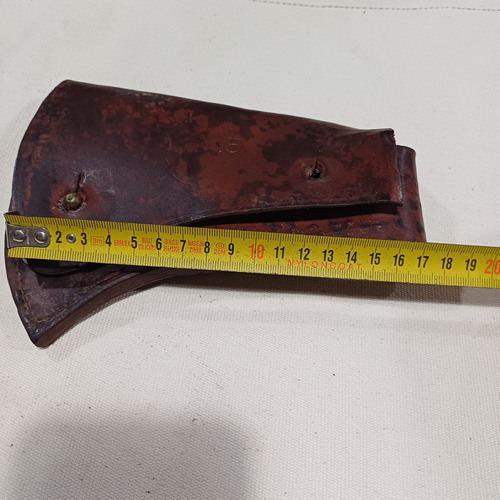 Antiguo Porta Acha En Cuero De Rezago Militar. (Usado)