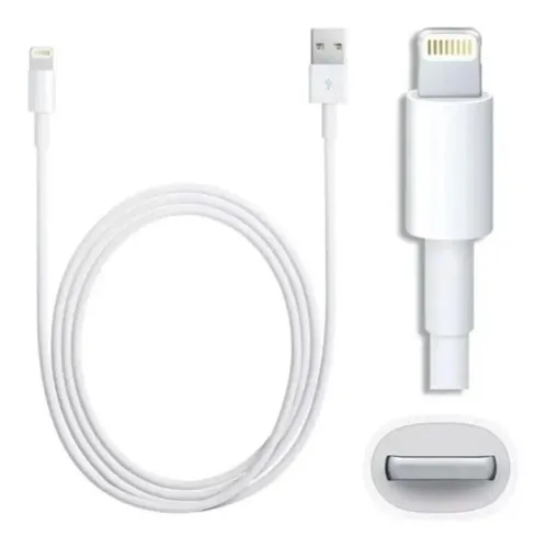 comprar Cabo Carregador Usb Lightning Compatível com iPhone 6s Até iPhone 12 Cor Branco